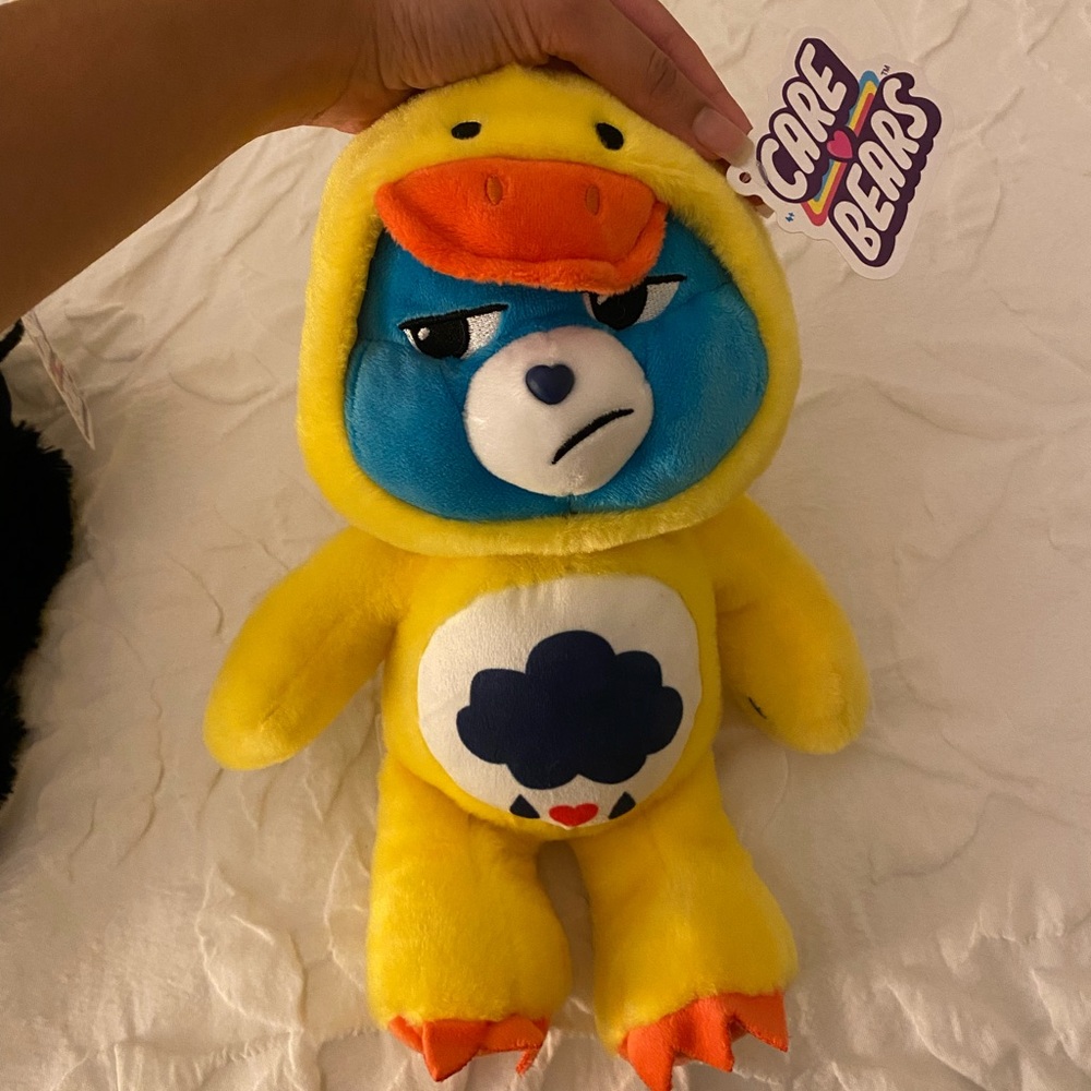 Care Bears Grumpy Plush in Yellow Duck Outfit